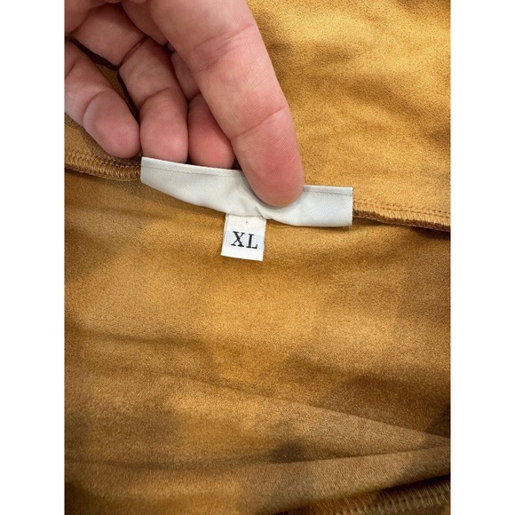 Bryn Walker Top blouse GOLDEN Giovanna Stretch Faux Suede Cowl Neck - Picture 6 of 10